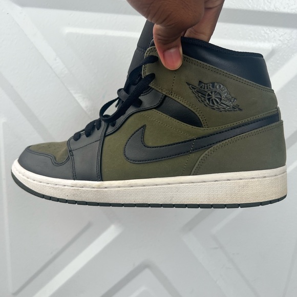 Jordan 1 Mid Olive Canvas - Picture 3 of 3